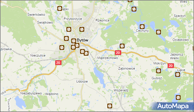 mapa Mądrzechowo, Mądrzechowo na mapie Targeo