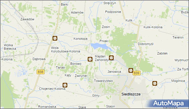 mapa Majdan Zahorodyński, Majdan Zahorodyński na mapie Targeo