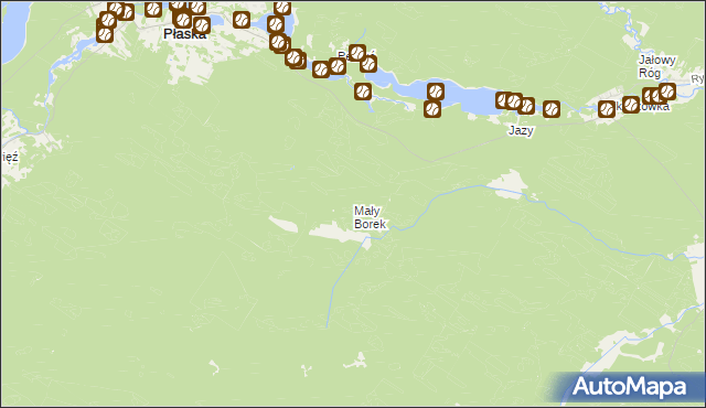 mapa Mały Borek, Mały Borek na mapie Targeo