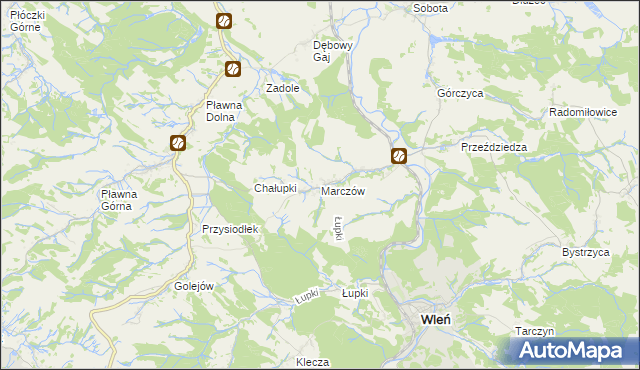 mapa Marczów, Marczów na mapie Targeo