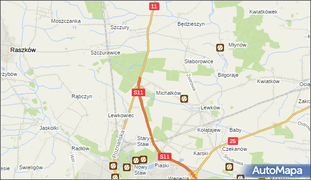 mapa Michałków, Michałków na mapie Targeo