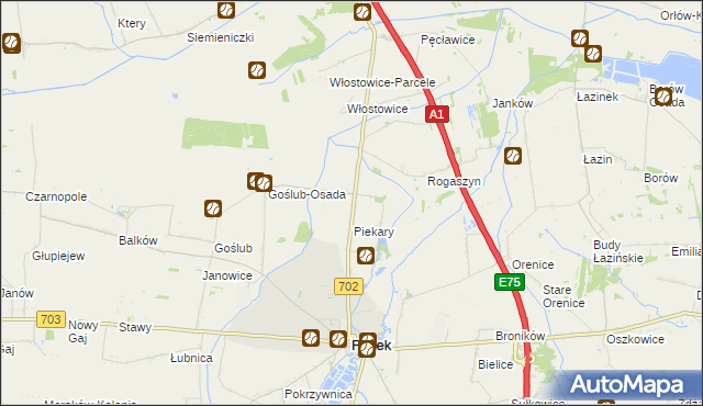 mapa Michałówka gmina Piątek, Michałówka gmina Piątek na mapie Targeo