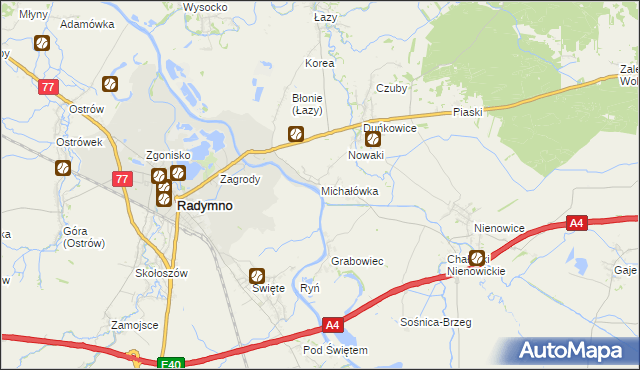 mapa Michałówka gmina Radymno, Michałówka gmina Radymno na mapie Targeo