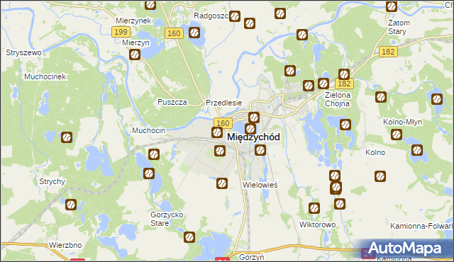 mapa Międzychód, Międzychód na mapie Targeo