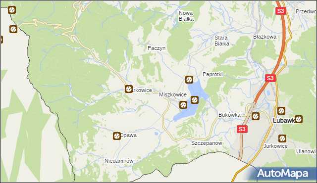 mapa Miszkowice, Miszkowice na mapie Targeo