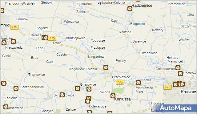 mapa Muniaczkowice, Muniaczkowice na mapie Targeo