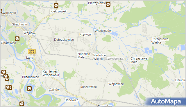 mapa Nadolice Wielkie, Nadolice Wielkie na mapie Targeo