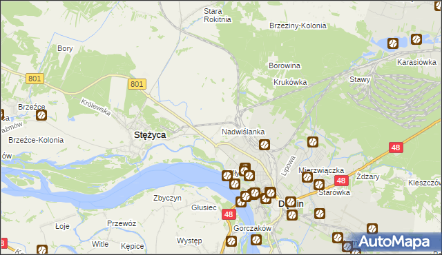 mapa Nadwiślanka, Nadwiślanka na mapie Targeo
