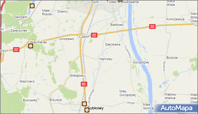 mapa Narkowy, Narkowy na mapie Targeo