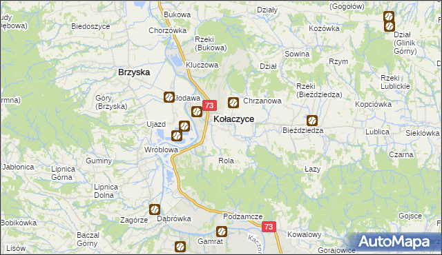 mapa Nawsie Kołaczyckie, Nawsie Kołaczyckie na mapie Targeo