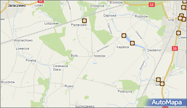 mapa Nosków, Nosków na mapie Targeo