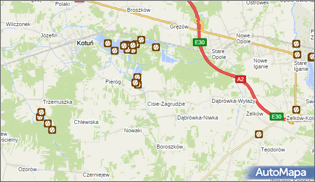 mapa Nowa Dąbrówka, Nowa Dąbrówka na mapie Targeo