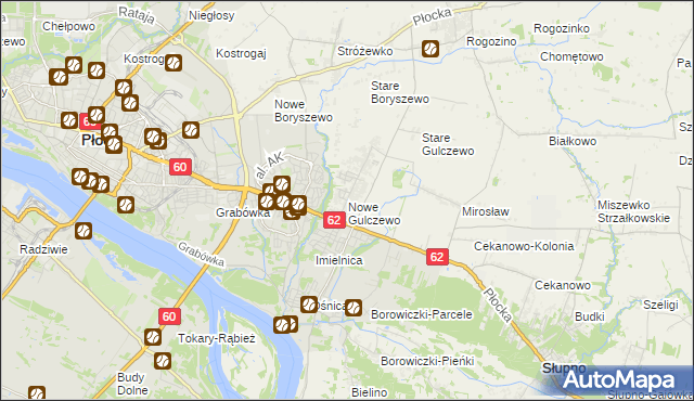 mapa Nowe Gulczewo, Nowe Gulczewo na mapie Targeo