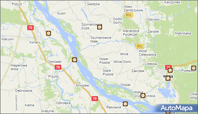 mapa Nowe Podole, Nowe Podole na mapie Targeo