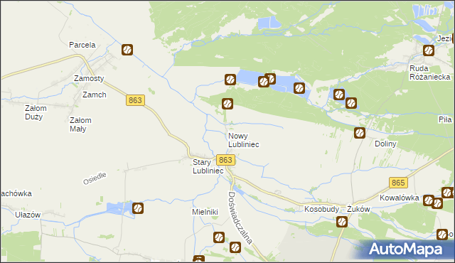 mapa Nowy Lubliniec, Nowy Lubliniec na mapie Targeo