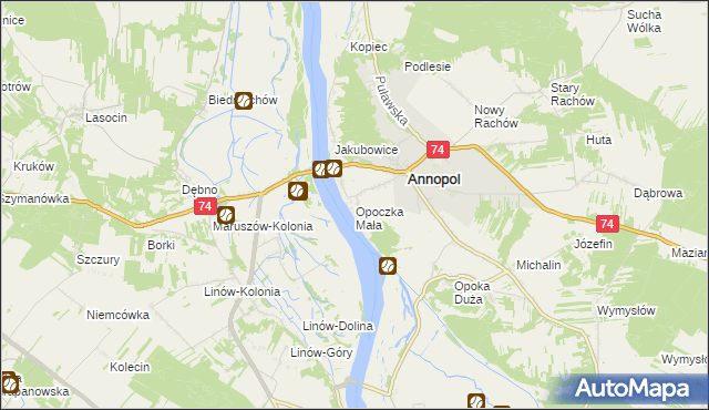 mapa Opoczka Mała, Opoczka Mała na mapie Targeo