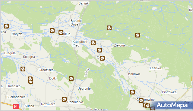 mapa Osiek gmina Strzelce Opolskie, Osiek gmina Strzelce Opolskie na mapie Targeo