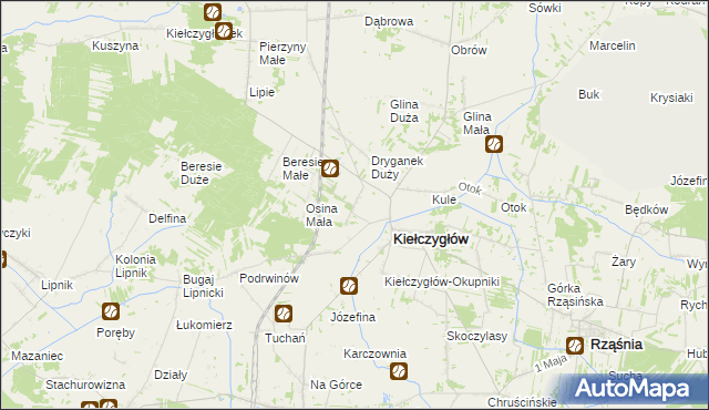 mapa Osina Duża, Osina Duża na mapie Targeo