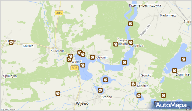 mapa Osłonin, Osłonin na mapie Targeo