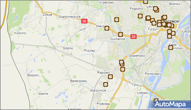 mapa Ostoja gmina Kołbaskowo, Ostoja gmina Kołbaskowo na mapie Targeo