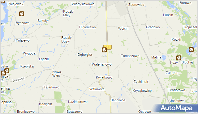 mapa Paradowo, Paradowo na mapie Targeo