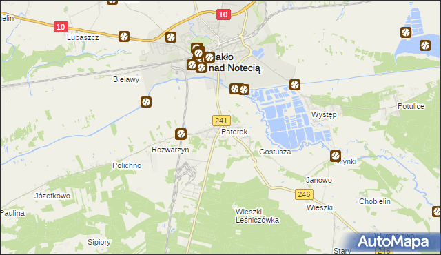 mapa Paterek, Paterek na mapie Targeo
