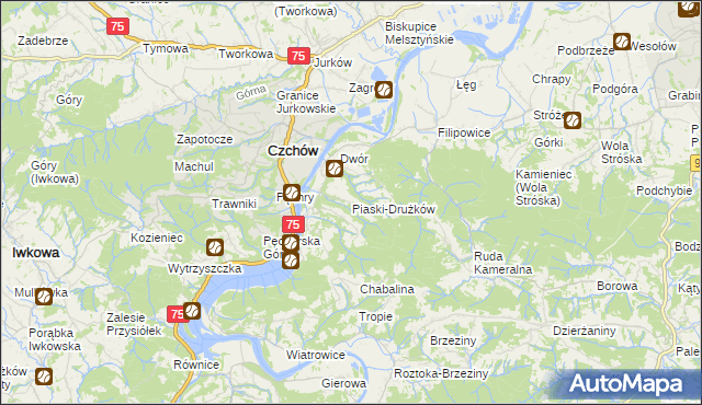 mapa Piaski-Drużków, Piaski-Drużków na mapie Targeo
