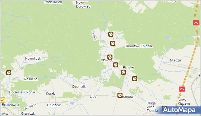 mapa Piskory, Piskory na mapie Targeo