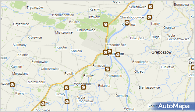 mapa Podskale gmina Opatowiec, Podskale gmina Opatowiec na mapie Targeo