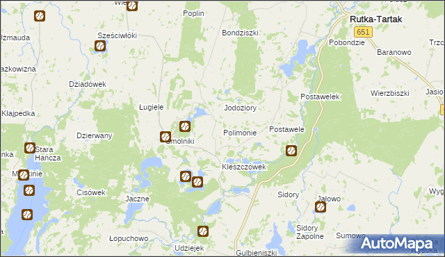 mapa Polimonie, Polimonie na mapie Targeo