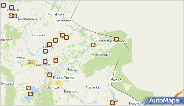 mapa Poszeszupie, Poszeszupie na mapie Targeo