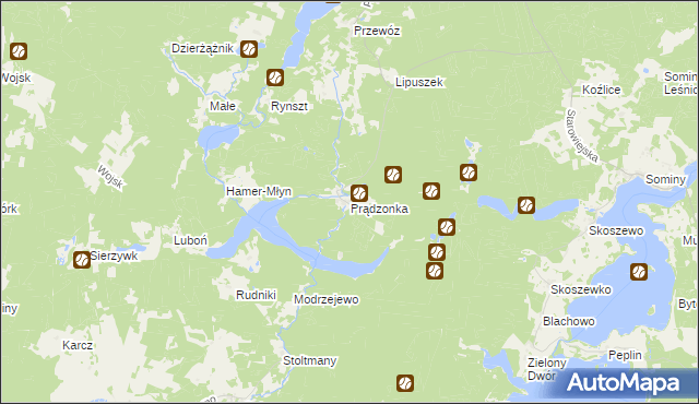mapa Prądzonka, Prądzonka na mapie Targeo