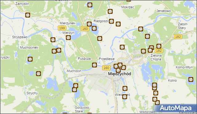 mapa Przedlesie, Przedlesie na mapie Targeo