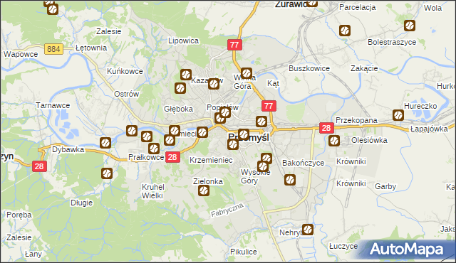 mapa Przemyśla, Przemyśl na mapie Targeo