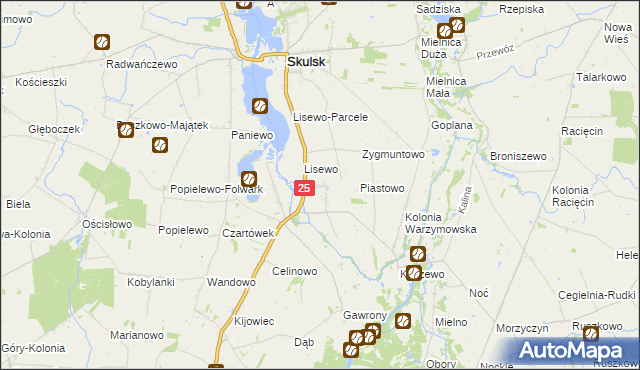 mapa Przyłubie gmina Skulsk, Przyłubie gmina Skulsk na mapie Targeo