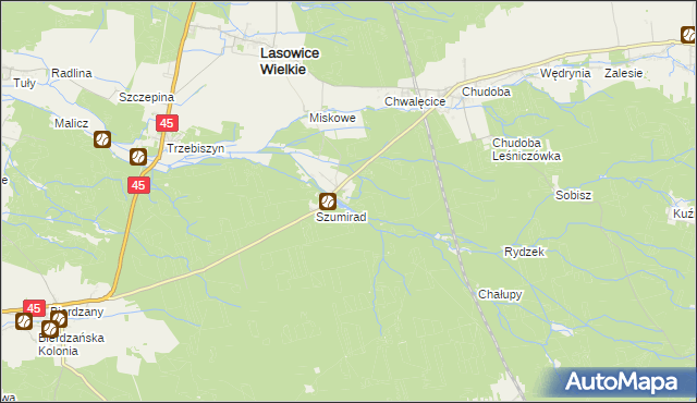 mapa Radomil, Radomil na mapie Targeo