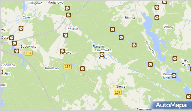 mapa Rańsko, Rańsko na mapie Targeo