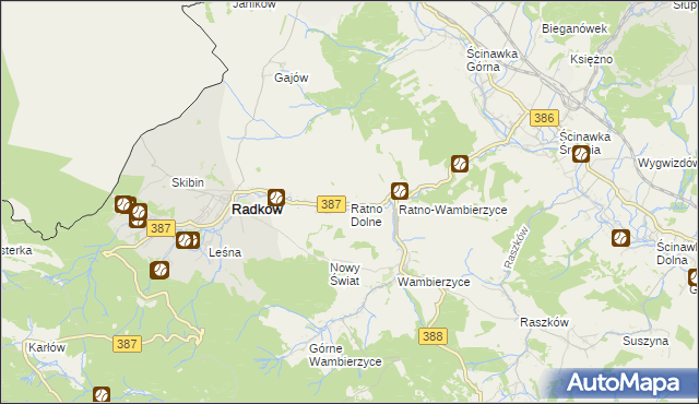 mapa Ratno Dolne, Ratno Dolne na mapie Targeo