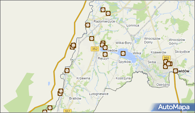 mapa Ręczyn, Ręczyn na mapie Targeo