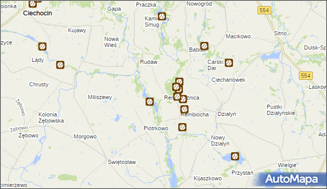 mapa Rembiesznica, Rembiesznica na mapie Targeo