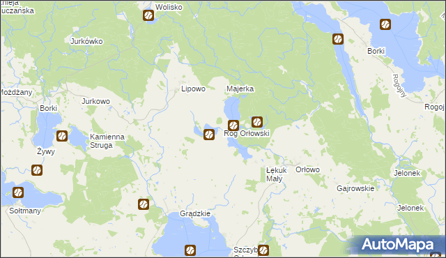 mapa Róg Orłowski, Róg Orłowski na mapie Targeo