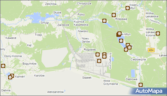 mapa Rogowiec, Rogowiec na mapie Targeo