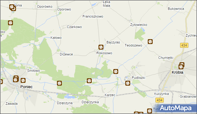 mapa Rokosowo Osada, Rokosowo Osada na mapie Targeo