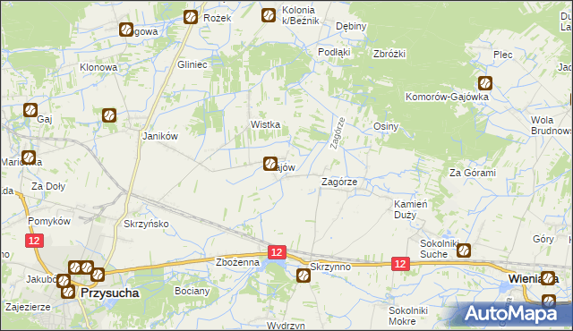 mapa Romualdów gmina Wieniawa, Romualdów gmina Wieniawa na mapie Targeo