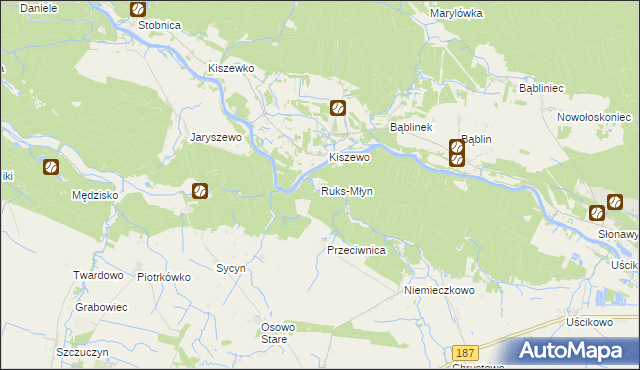 mapa Ruks-Młyn, Ruks-Młyn na mapie Targeo