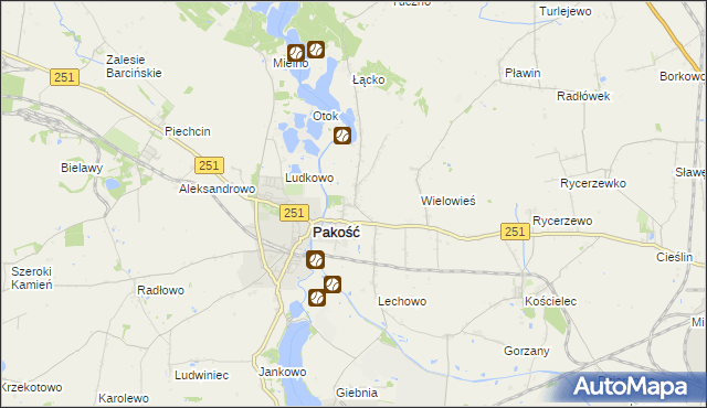 mapa Rybitwy gmina Pakość, Rybitwy gmina Pakość na mapie Targeo