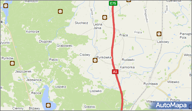 mapa Rynkówka, Rynkówka na mapie Targeo