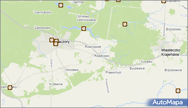 mapa Rzadkowo, Rzadkowo na mapie Targeo