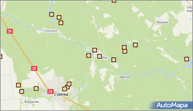 mapa Sądów gmina Cybinka, Sądów gmina Cybinka na mapie Targeo