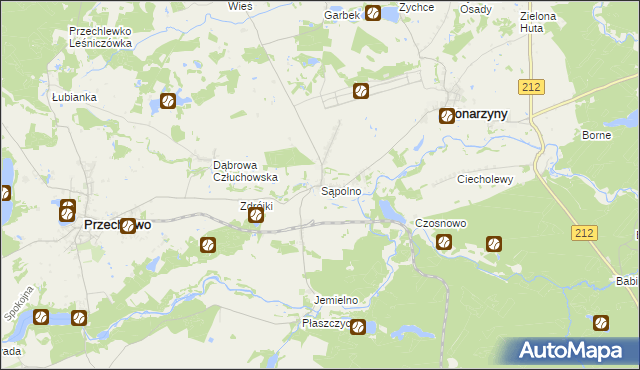 mapa Sąpolno, Sąpolno na mapie Targeo